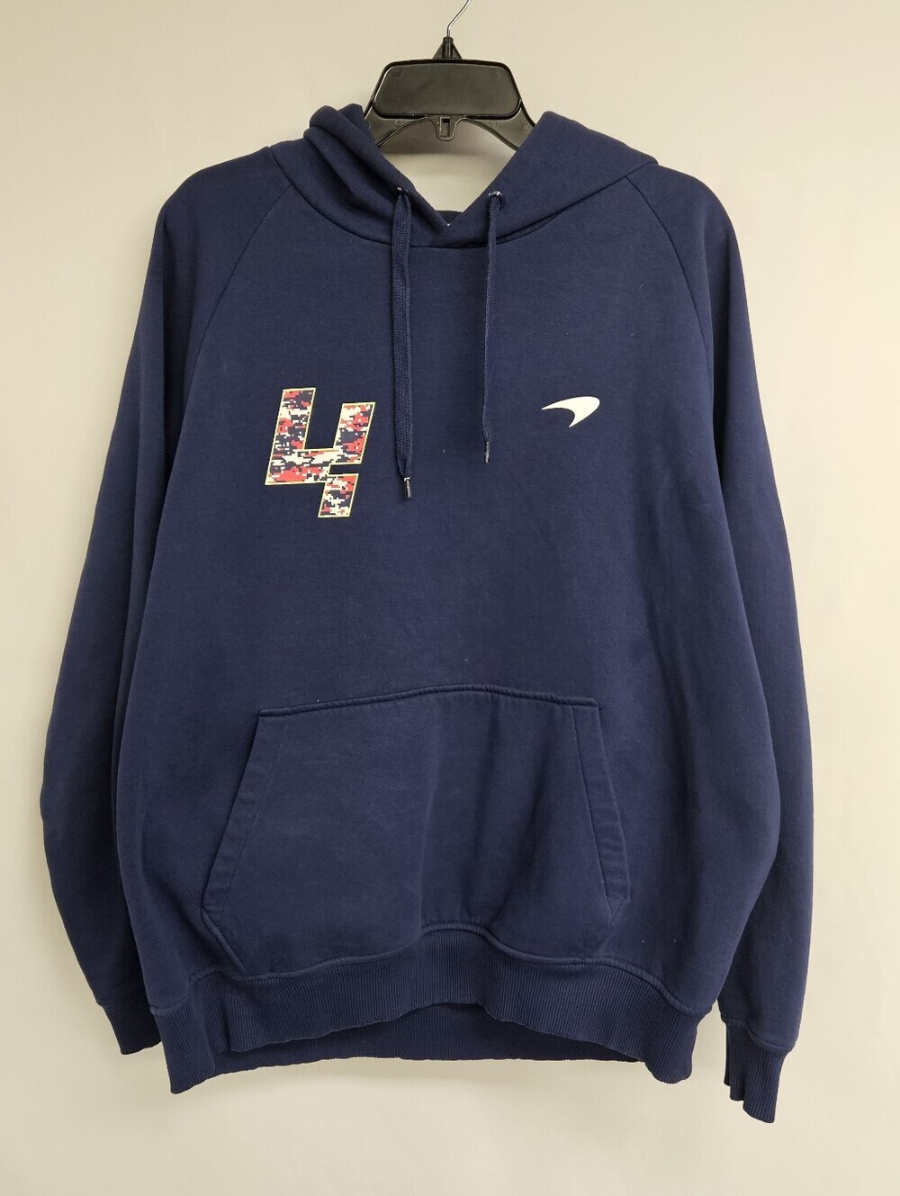 McLaren F1 Sweater Lando Norris No 4 Limited Edition Blue Hoodie Size USA Large